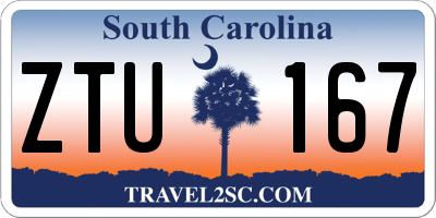 SC license plate ZTU167