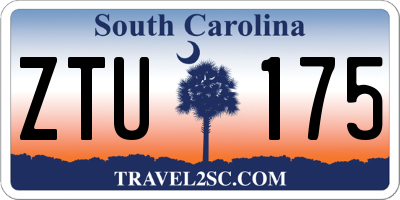 SC license plate ZTU175