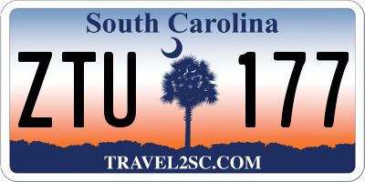 SC license plate ZTU177