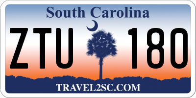 SC license plate ZTU180