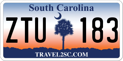 SC license plate ZTU183