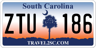 SC license plate ZTU186