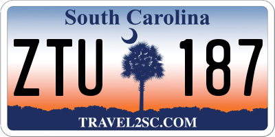 SC license plate ZTU187
