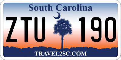 SC license plate ZTU190