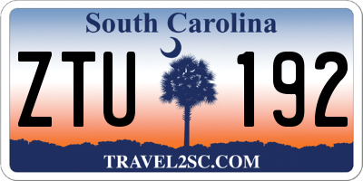 SC license plate ZTU192