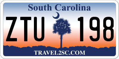 SC license plate ZTU198