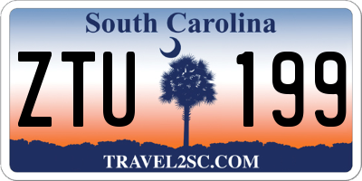 SC license plate ZTU199