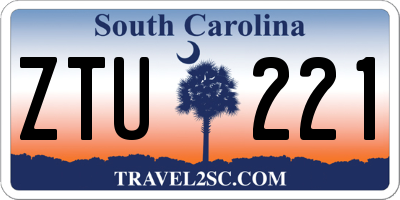 SC license plate ZTU221