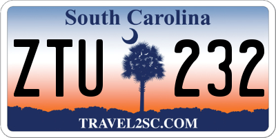 SC license plate ZTU232