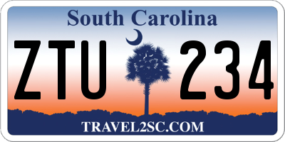SC license plate ZTU234