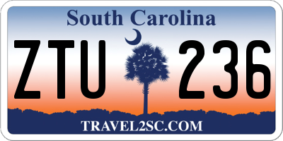 SC license plate ZTU236