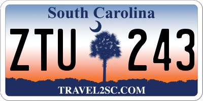 SC license plate ZTU243