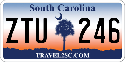SC license plate ZTU246