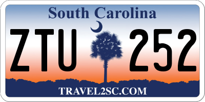 SC license plate ZTU252