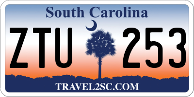 SC license plate ZTU253