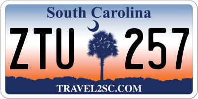 SC license plate ZTU257