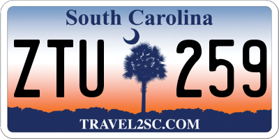 SC license plate ZTU259