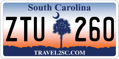 SC license plate ZTU260