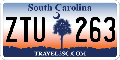 SC license plate ZTU263