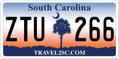 SC license plate ZTU266