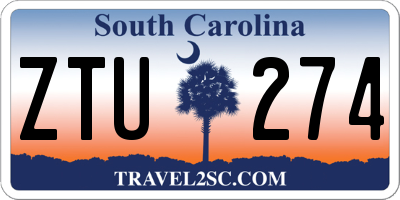 SC license plate ZTU274