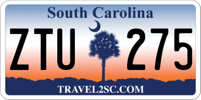 SC license plate ZTU275