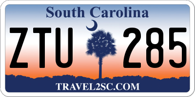 SC license plate ZTU285