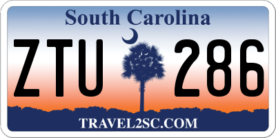 SC license plate ZTU286
