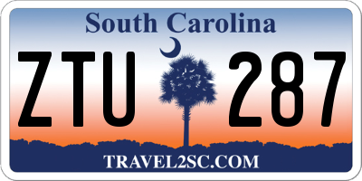 SC license plate ZTU287