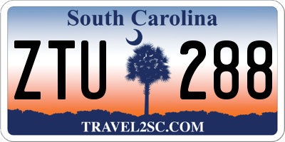 SC license plate ZTU288