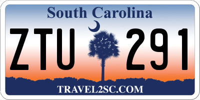 SC license plate ZTU291