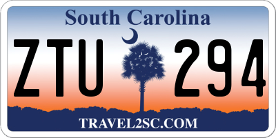 SC license plate ZTU294