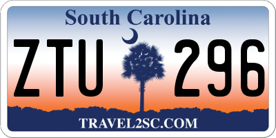 SC license plate ZTU296