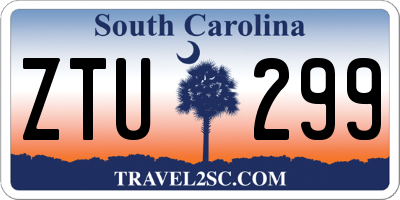 SC license plate ZTU299