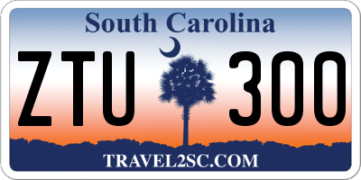 SC license plate ZTU300