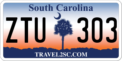 SC license plate ZTU303