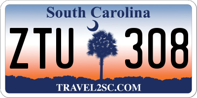 SC license plate ZTU308