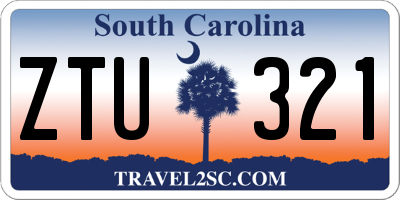 SC license plate ZTU321