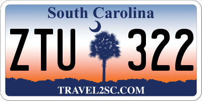 SC license plate ZTU322