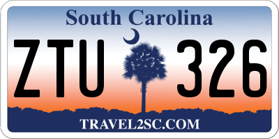 SC license plate ZTU326