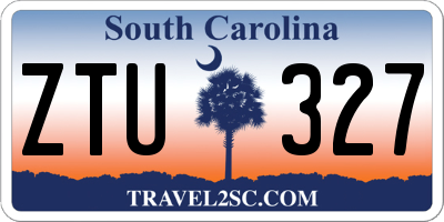 SC license plate ZTU327