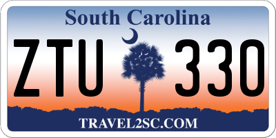 SC license plate ZTU330