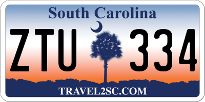 SC license plate ZTU334