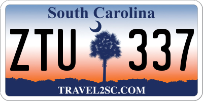 SC license plate ZTU337