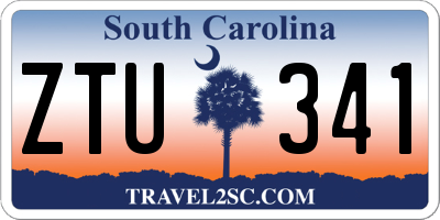 SC license plate ZTU341