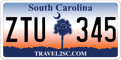 SC license plate ZTU345