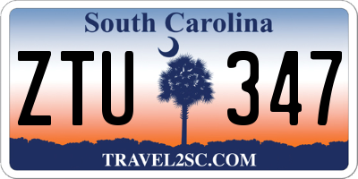 SC license plate ZTU347
