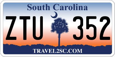 SC license plate ZTU352