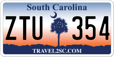 SC license plate ZTU354