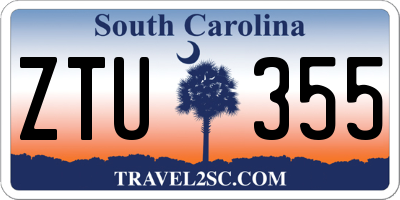 SC license plate ZTU355